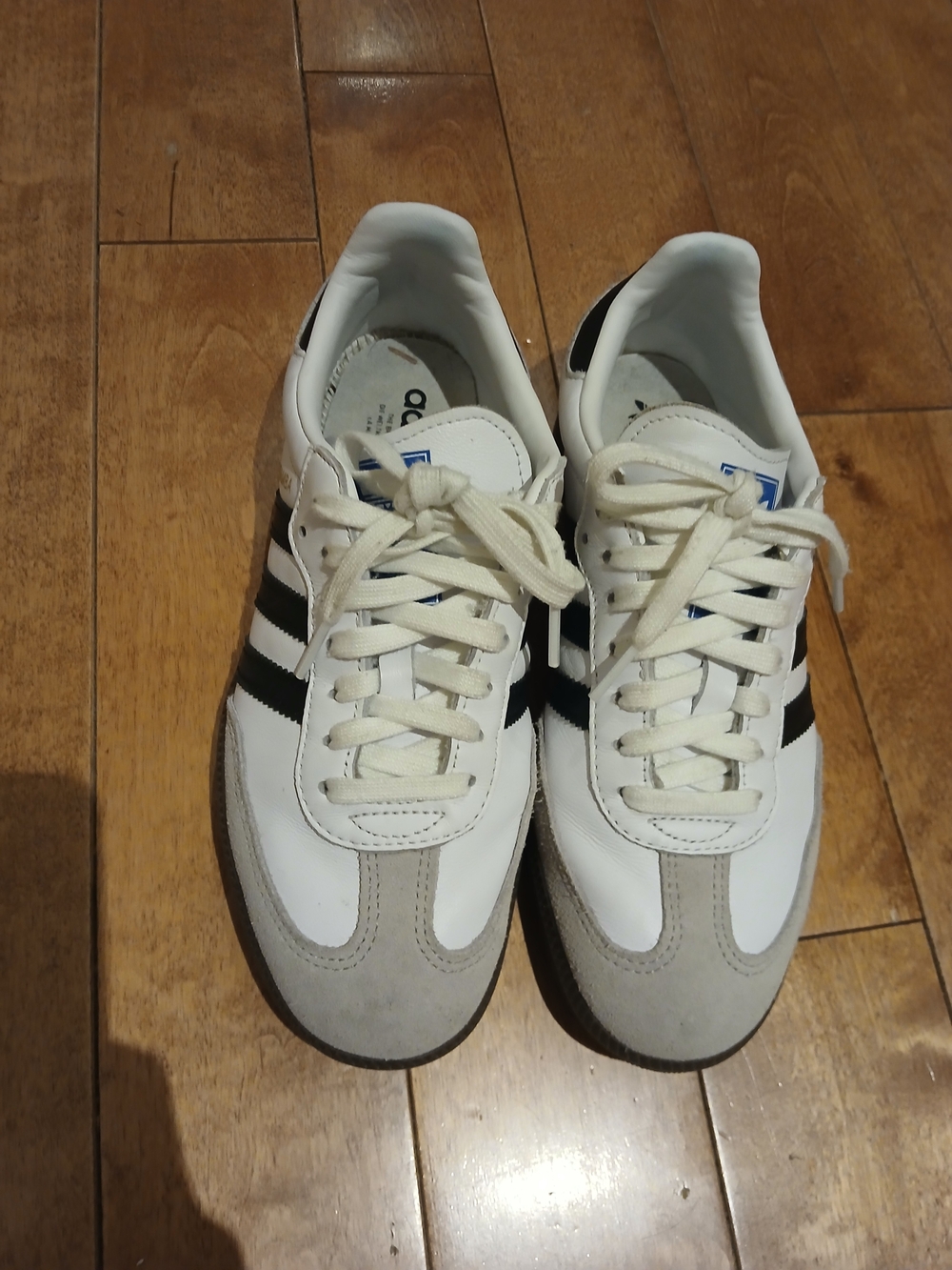 Adidas Samba White & Navy Retro Runner Sneakers